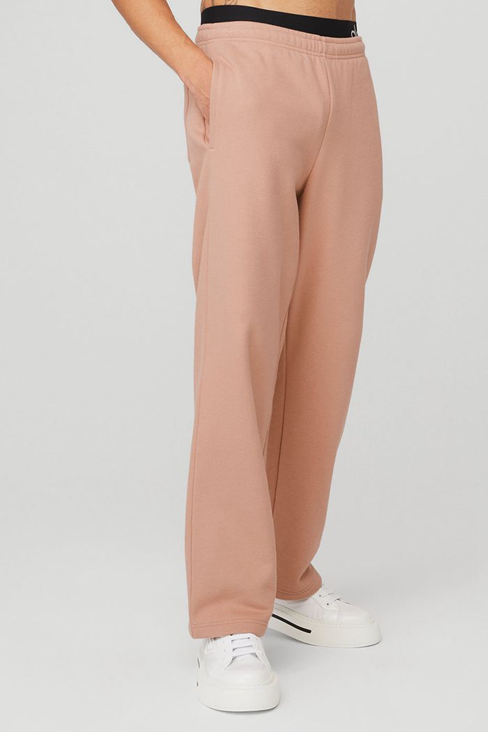 Alo Yoga Renown Sweat Men's Pants Pink | 53RCEXUWQ