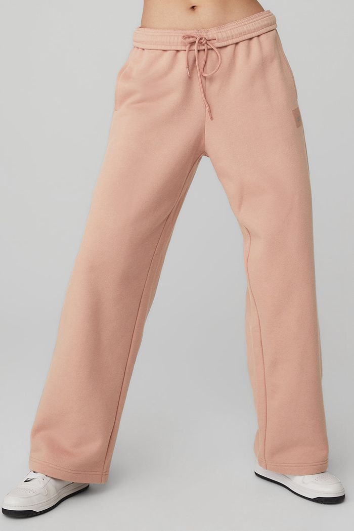 Alo Yoga Renown Sweat Women's Pants Pink | 56DCMXWJU