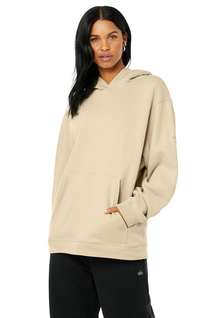 Alo Yoga Renown Women's Hoodie Brown | 08EKAFTZY