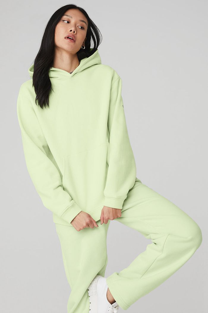 Alo Yoga Renown Women's Hoodie Green | 85KZMABNQ