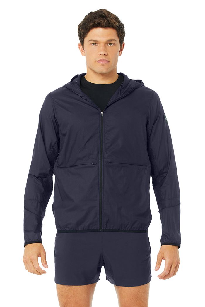 Alo Yoga Repeat Running Men's Jackets Black | 73REGBXIM