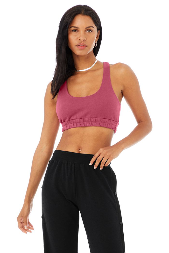 Alo Yoga Scoop Neck Sweatshirt Women's Bras Purple | 15WXEMUCZ