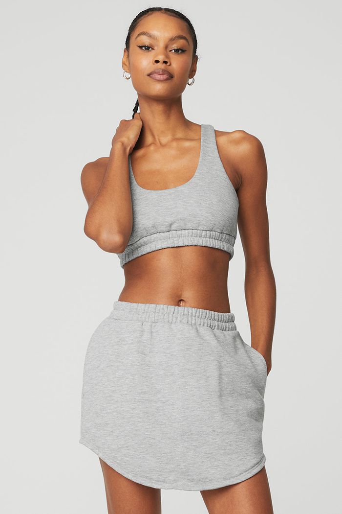 Alo Yoga Scoop Neck Sweatshirt Women's Bras Grey | 69INZFXTG