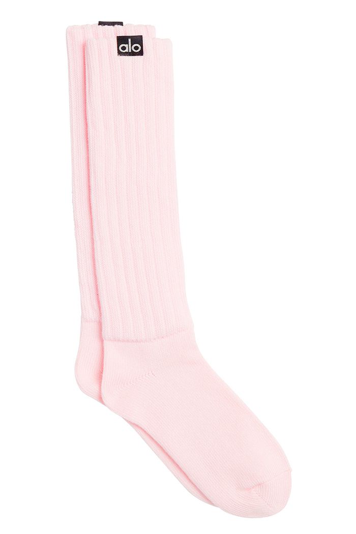 Alo Yoga Scrunch Women's Socks Pink | 47XYNHMOA