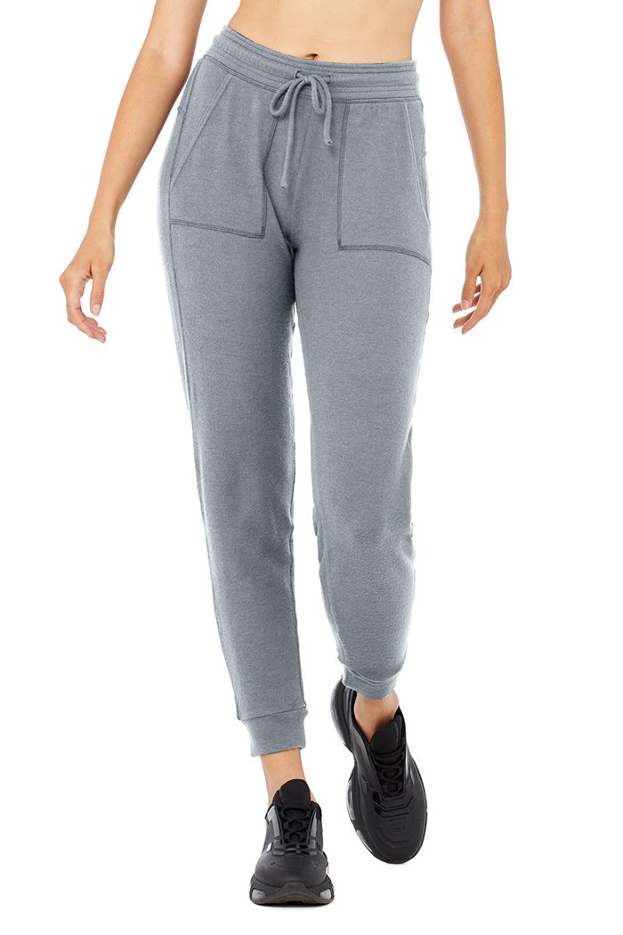 Alo Yoga Soho Sweat Women's Pants Grey | 01QXYLJAP