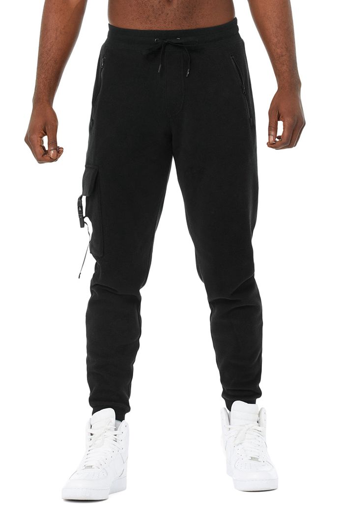 Alo Yoga Streetside Sweat Men's Pants Black | 96ASOKCEZ