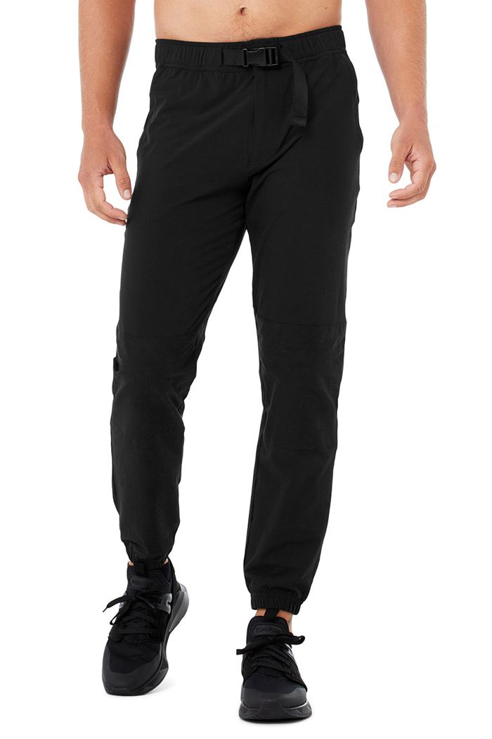 Alo Yoga Talus Tech Men's Pants Black | 15ZWACHUL