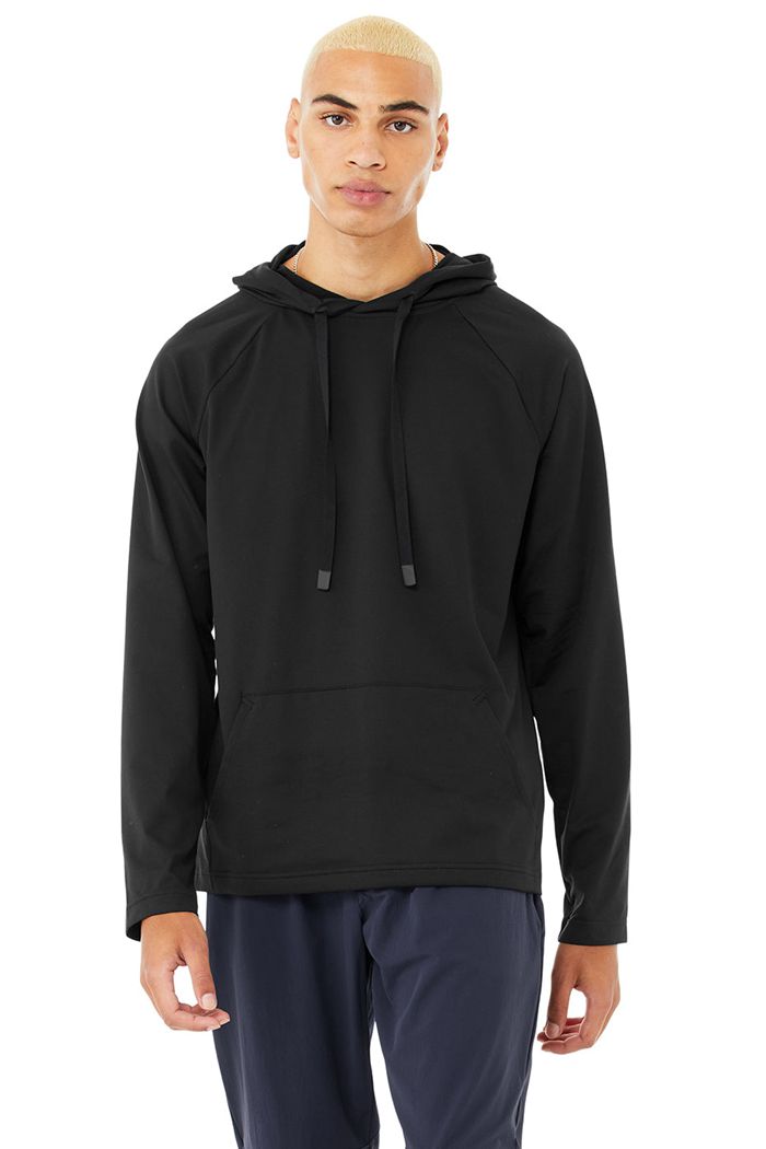 Alo Yoga The Conquer Men's Hoodie Black | 29EUJKVQP