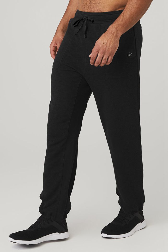 Alo Yoga The Qualifier Men's Pants Black | 83RQAWYVO