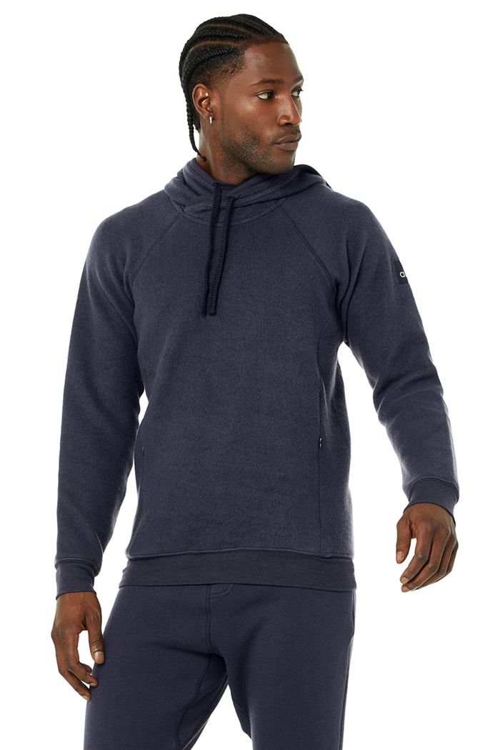 Alo Yoga The Triumph Men's Hoodie Black | 76RGBQUTA