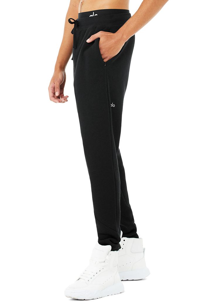 Alo Yoga The Triumph Sweat Men's Pants Black | 27URLFYOJ