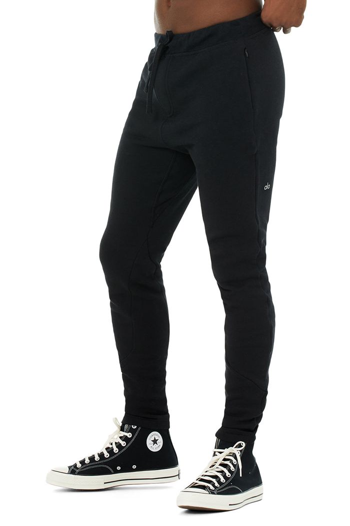 Alo Yoga The Triumph Sweat Men's Pants Black | 93MCKWEYS