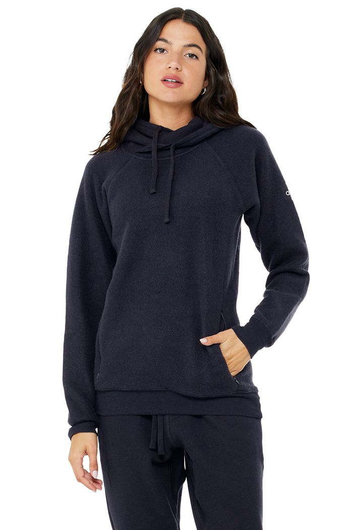 Alo Yoga The Triumph Women's Hoodie Black | 71ZEKLAGI