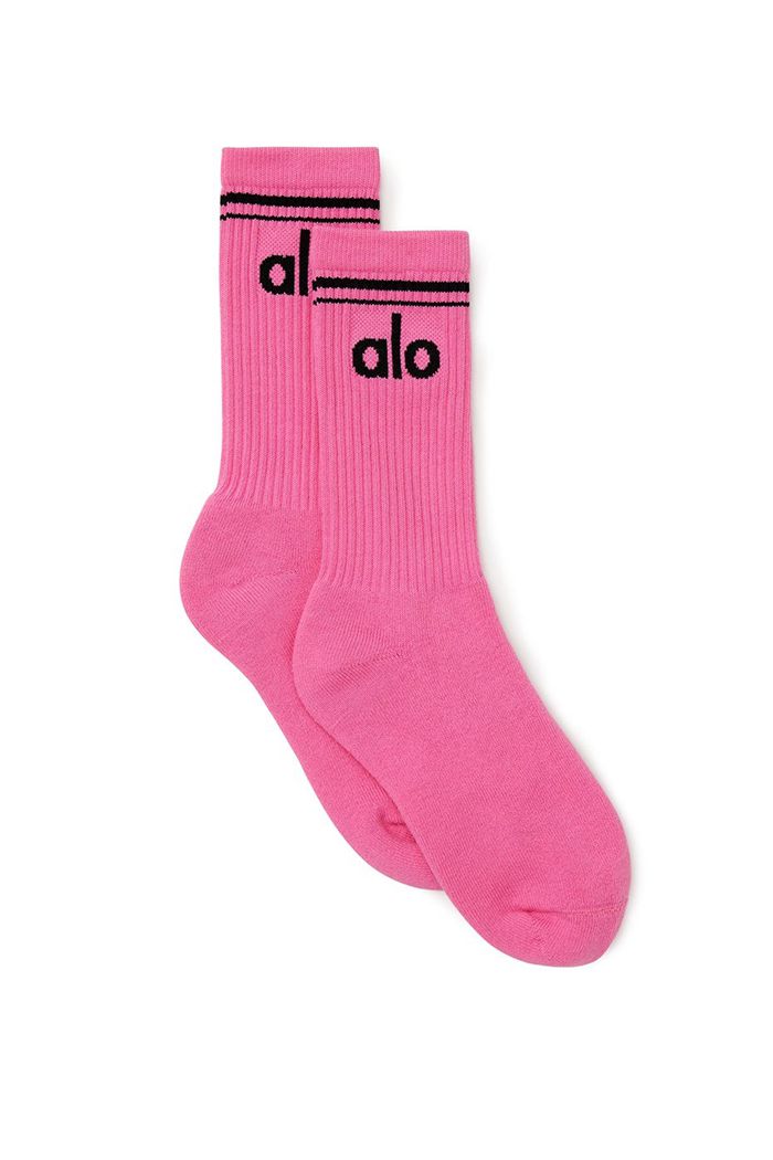 Alo Yoga Throwback Women's Socks Black | 54UMXOPHB