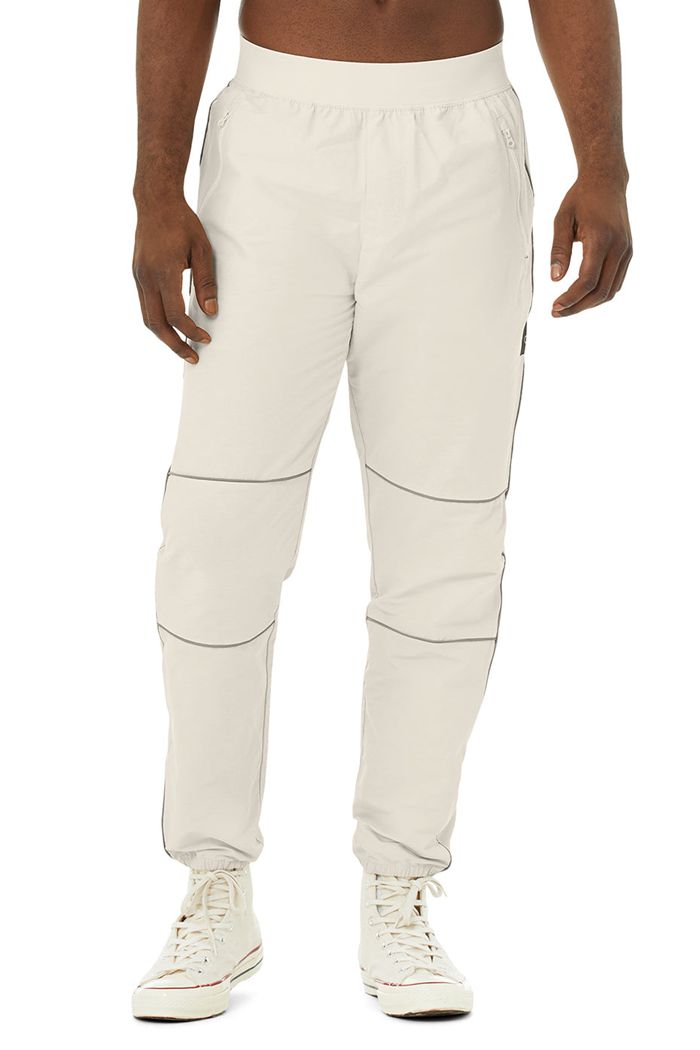 Alo Yoga Torrent Track Sweat Men's Pants Beige | 65QATWGBF