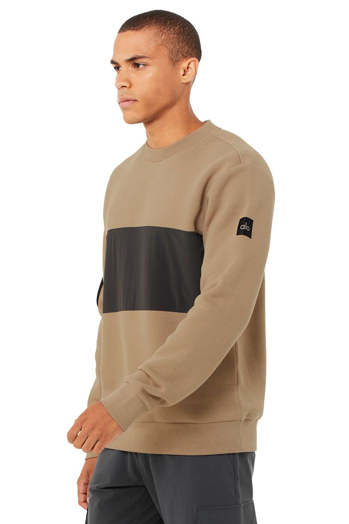 Alo Yoga Traverse Men's Pullover Dark Grey | 48HGYRFWT