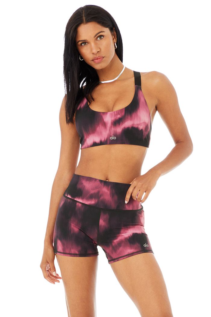 Alo Yoga Vapor Aurora Take Charge Women's Bras Purple | 10OIRKDEH