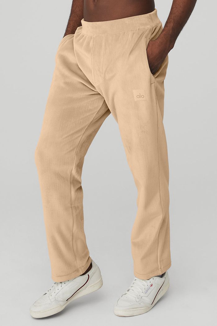 Alo Yoga Velour Baller Men's Pants Brown | 36TRLPIMG