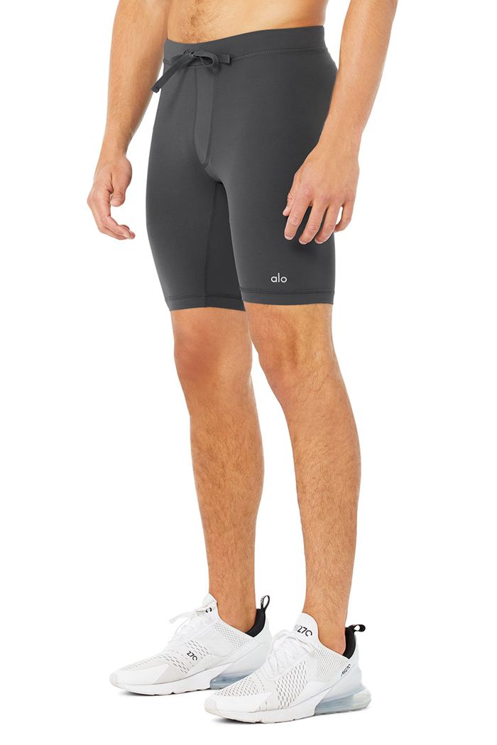 Alo Yoga 9 Warrior Compression Men\'s Short Grey | 61NJDYXVF