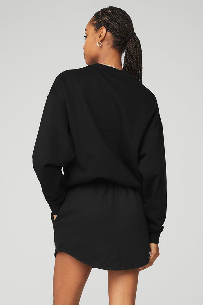 Alo Yoga Accolade Crew Neck Women's Pullover Black | 16IRZANKW