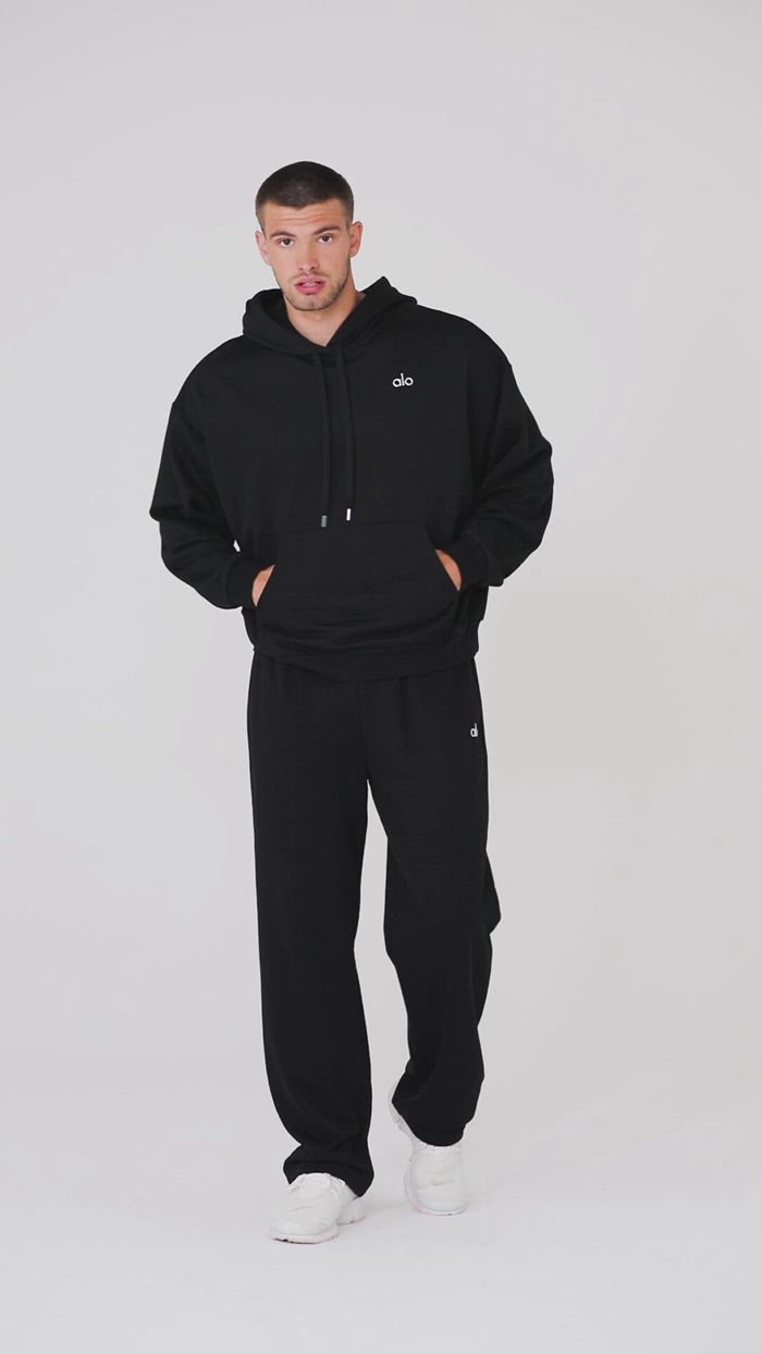 Alo Yoga Accolade Men's Hoodie Black | 63BVEQARM