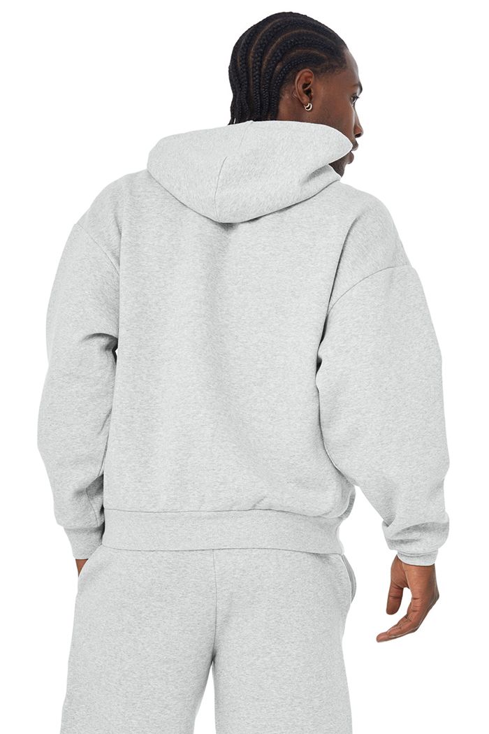 Alo Yoga Accolade Men's Hoodie Grey | 64SWIHDYQ