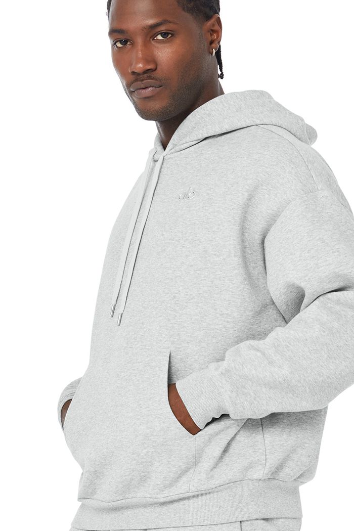 Alo Yoga Accolade Men's Hoodie Grey | 64SWIHDYQ