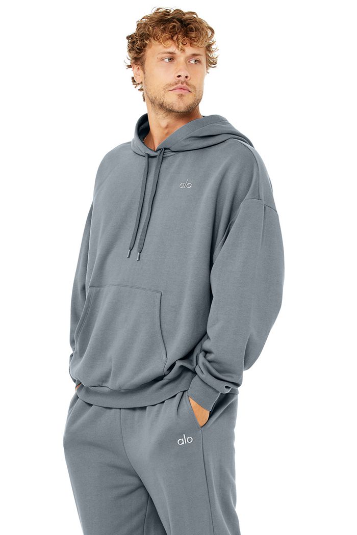 Alo Yoga Accolade Men's Hoodie Grey | 72TZEVDLB