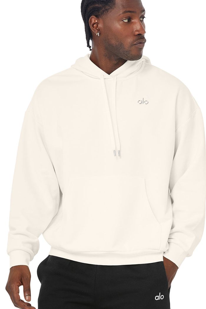 Alo Yoga Accolade Men's Hoodie White | 54OBGUFRW