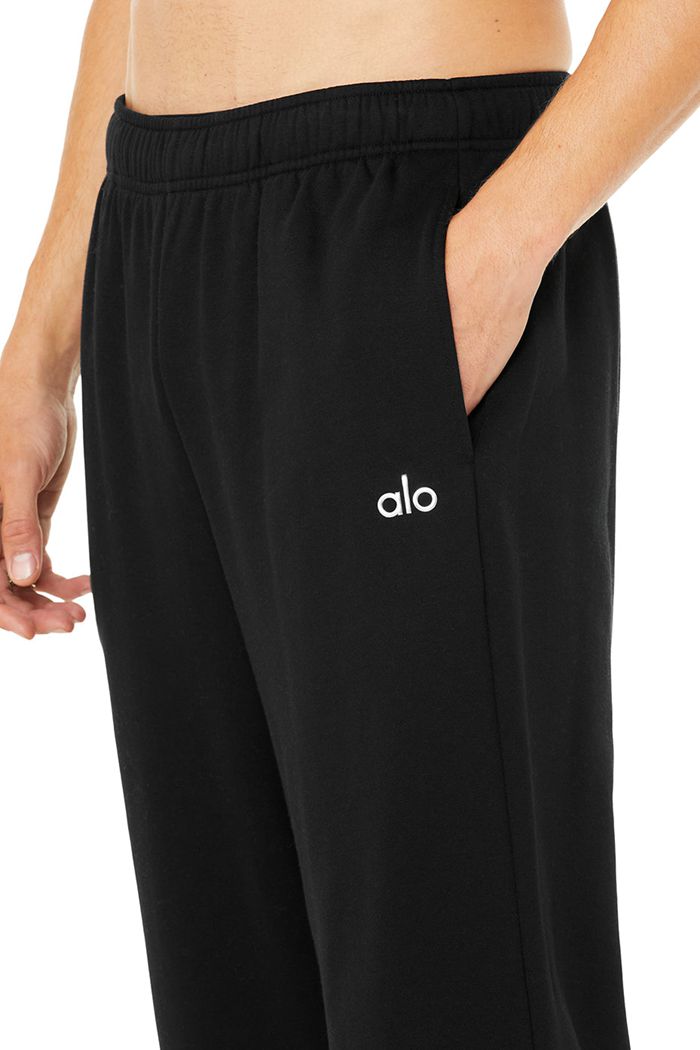 Alo Yoga Accolade Straight Leg Sweat Men's Pants Black | 10JLKWHPE