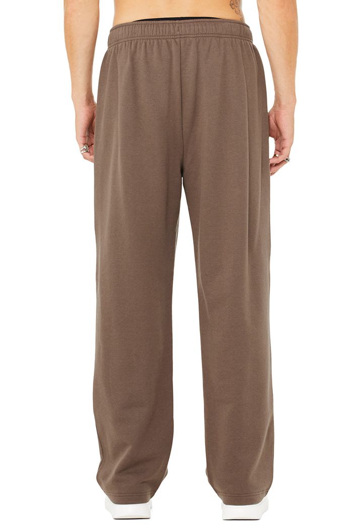 Alo Yoga Accolade Straight Leg Sweat Men's Pants Brown | 60TXOHQBF