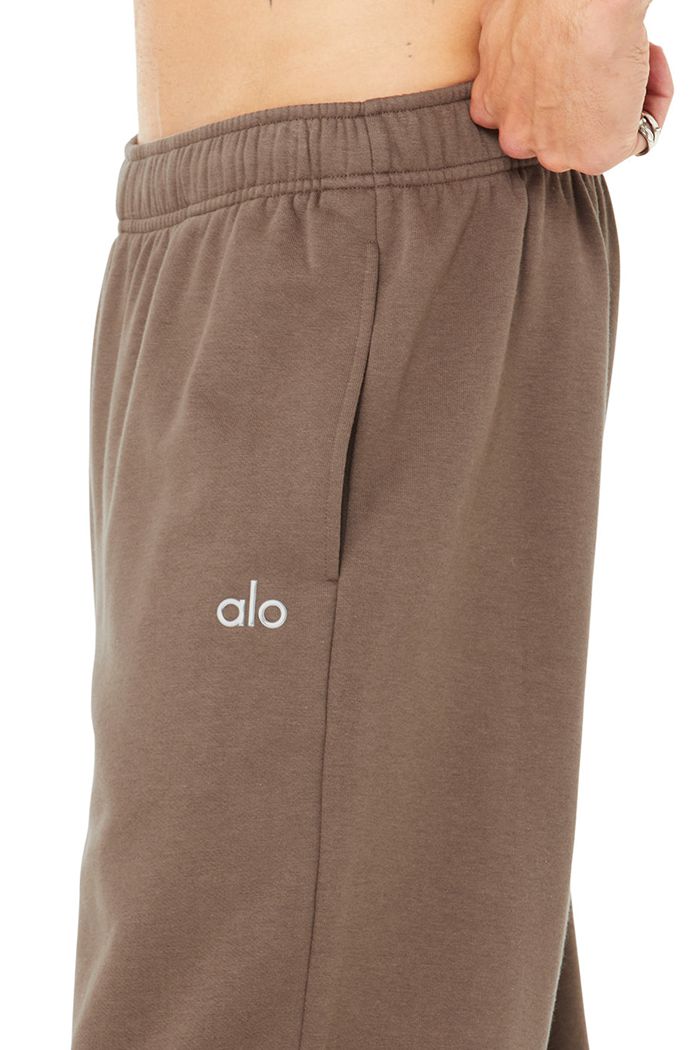 Alo Yoga Accolade Straight Leg Sweat Men's Pants Brown | 60TXOHQBF