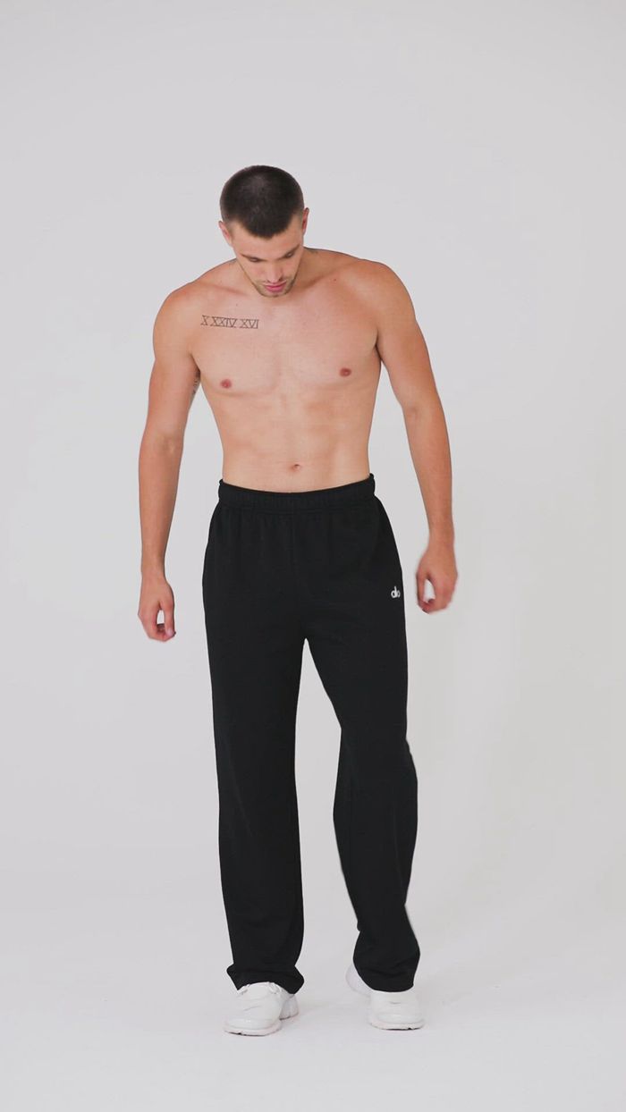 Alo Yoga Accolade Straight Leg Sweat Men's Pants Black | 90YDXKFAQ