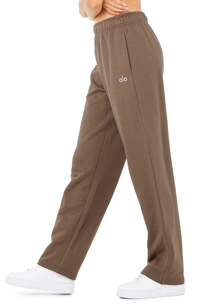 Alo Yoga Accolade Straight Leg Sweat Women's Pants Brown | 27UBKGYQN