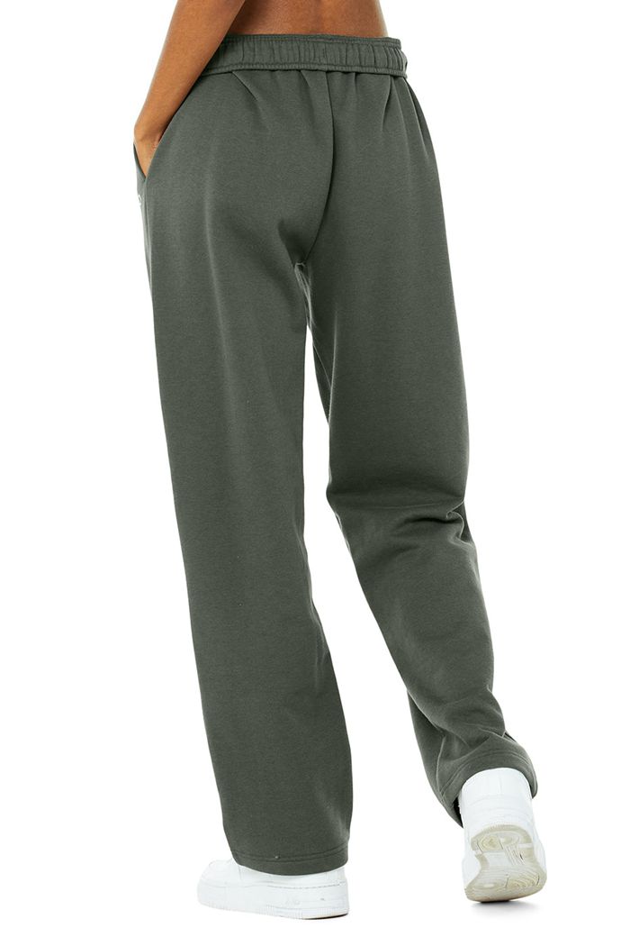 Alo Yoga Accolade Straight Leg Sweat Women's Pants Dark Green | 35CHEKIPO