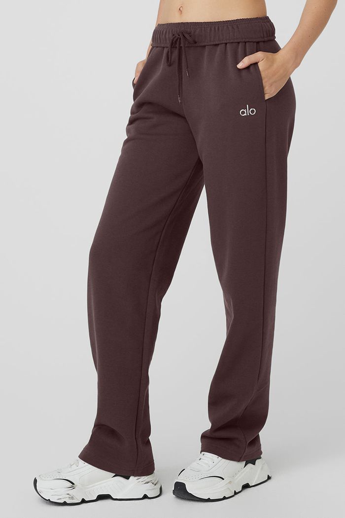 Alo Yoga Accolade Straight Leg Sweat Women's Pants Black | 61FODTEHW