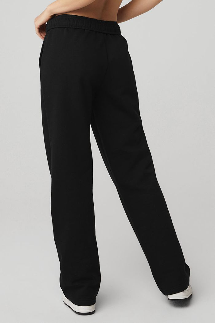 Alo Yoga Accolade Straight Leg Sweat Women's Pants Black | 65NVATQUL