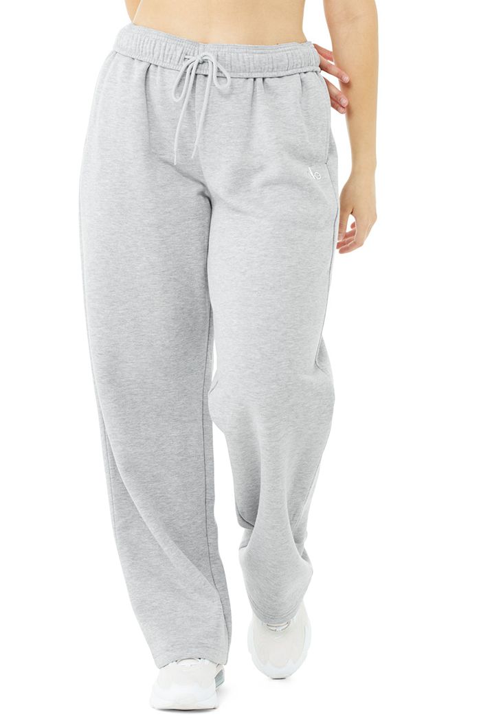 Alo Yoga Accolade Straight Leg Sweat Women's Pants Grey | 80XEWFHQT