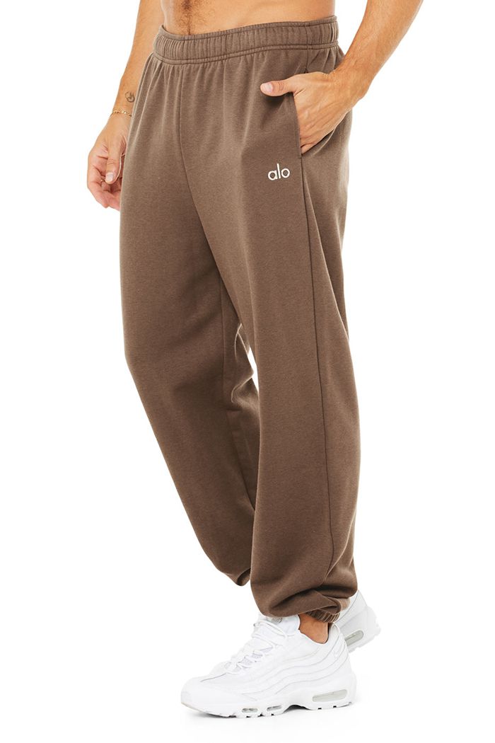 Alo Yoga Accolade Sweat Men's Pants Brown | 95QPFLINE