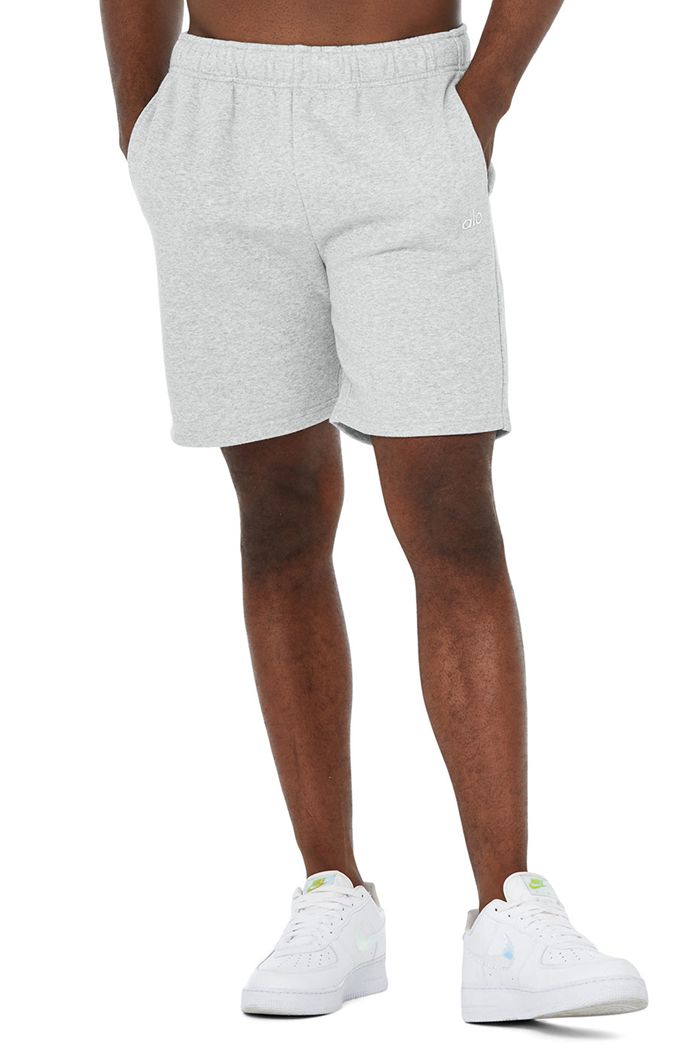 Alo Yoga Accolade Sweat Men\'s Short Grey | 78RIAMGTU