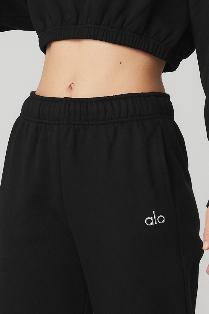 Alo Yoga Accolade Sweat Women's Pants Black | 05PAYESGC