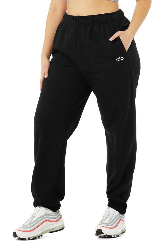 Alo Yoga Accolade Sweat Women's Pants Black | 05PAYESGC