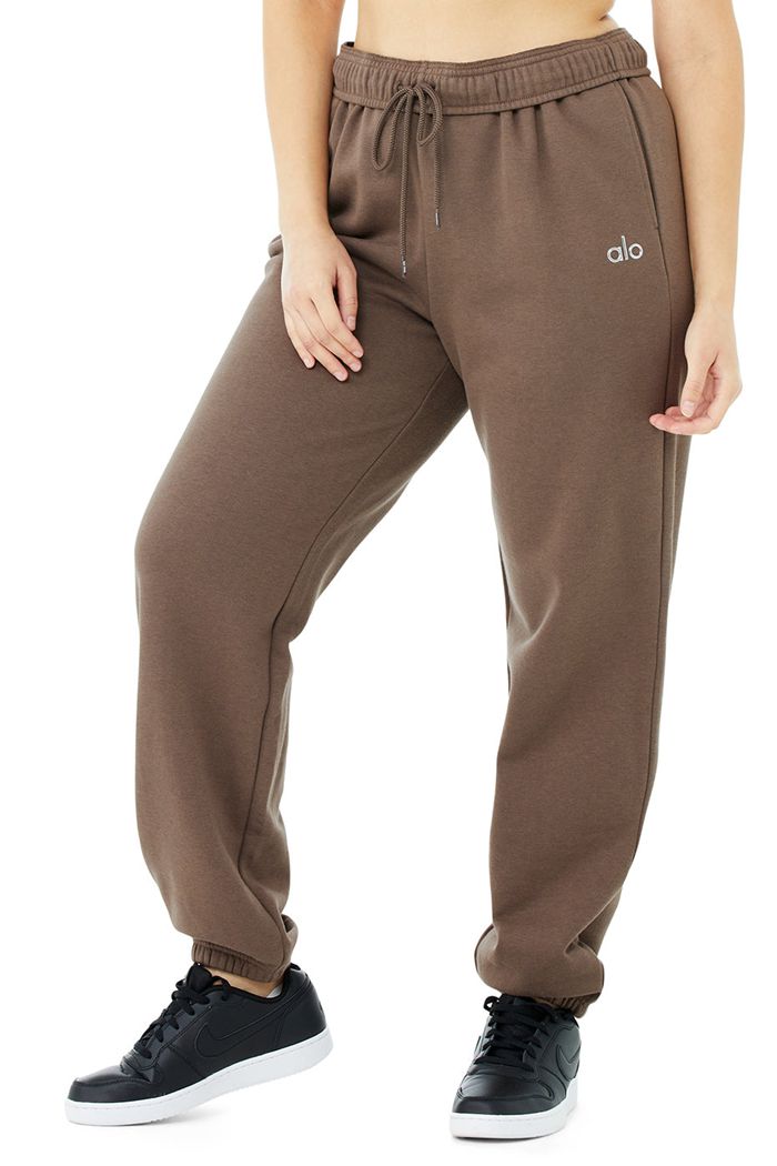 Alo Yoga Accolade Sweat Women's Pants Brown | 07RGCSUDZ