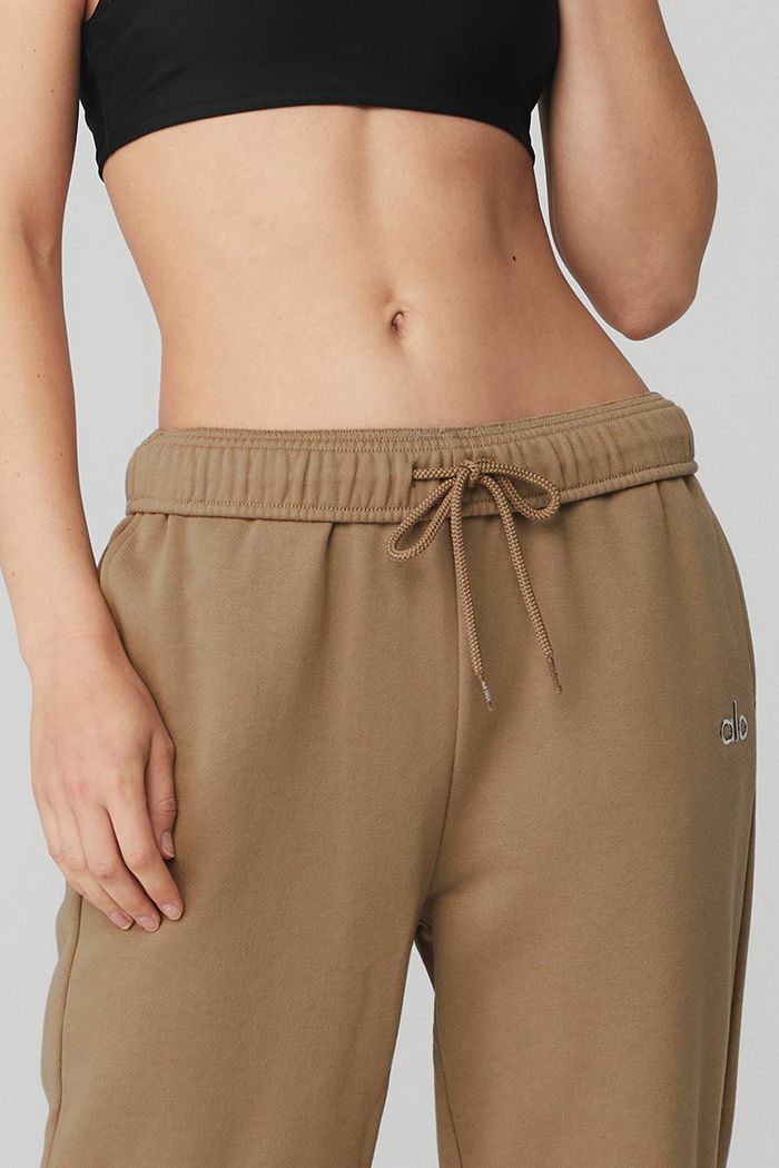 Alo Yoga Accolade Sweat Women's Pants Brown | 72BKTMJDZ