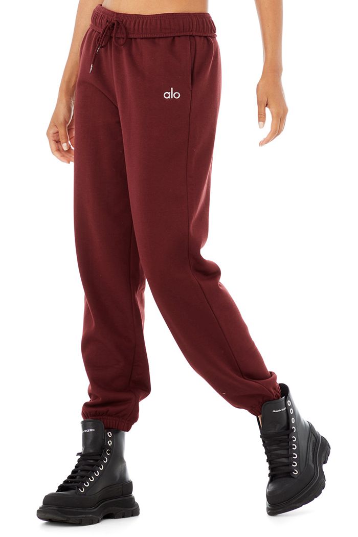 Alo Yoga Accolade Sweat Women's Pants Red | 67YTILNAR