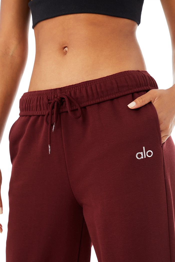 Alo Yoga Accolade Sweat Women's Pants Red | 67YTILNAR