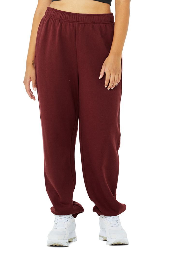 Alo Yoga Accolade Sweat Women's Pants Red | 67YTILNAR