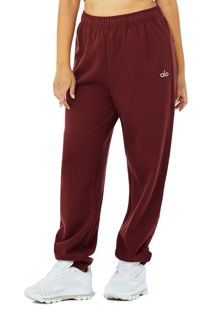 Alo Yoga Accolade Sweat Women's Pants Red | 67YTILNAR