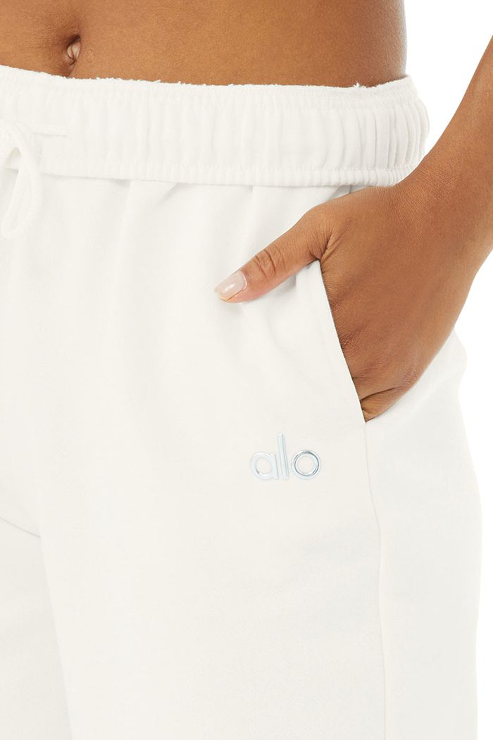 Alo Yoga Accolade Sweat Women's Pants White | 20MQDCOJL