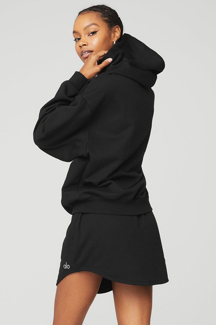 Alo Yoga Accolade Women's Hoodie Black | 05IFTMOAS